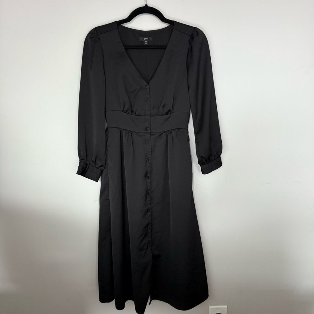 J. Crew Black Long Sleeve Dress